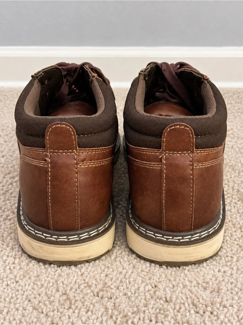 Sonoma Brown Leather Lace-Up Men's Boots